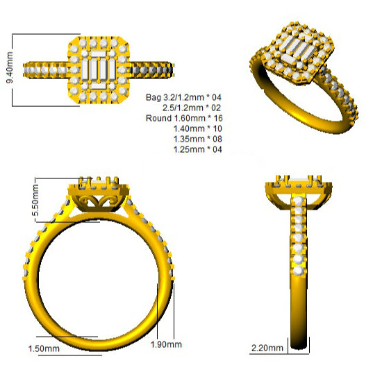 SL9789 — Ring - 9k Yellow Gold detail