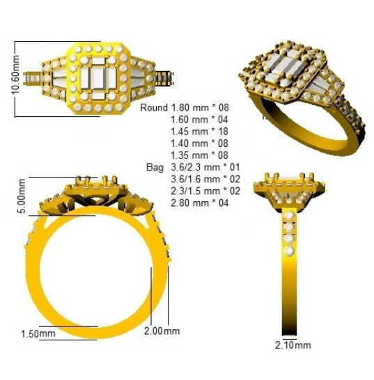 SL9801 — Ring - 9k Yellow Gold detail