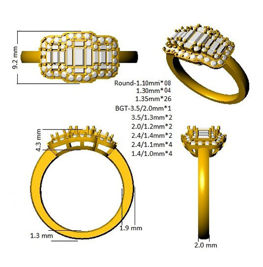 SL9808 — Ring - 9k Two Tone detail