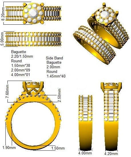 SL9809A — Ring - 9k Yellow Gold detail