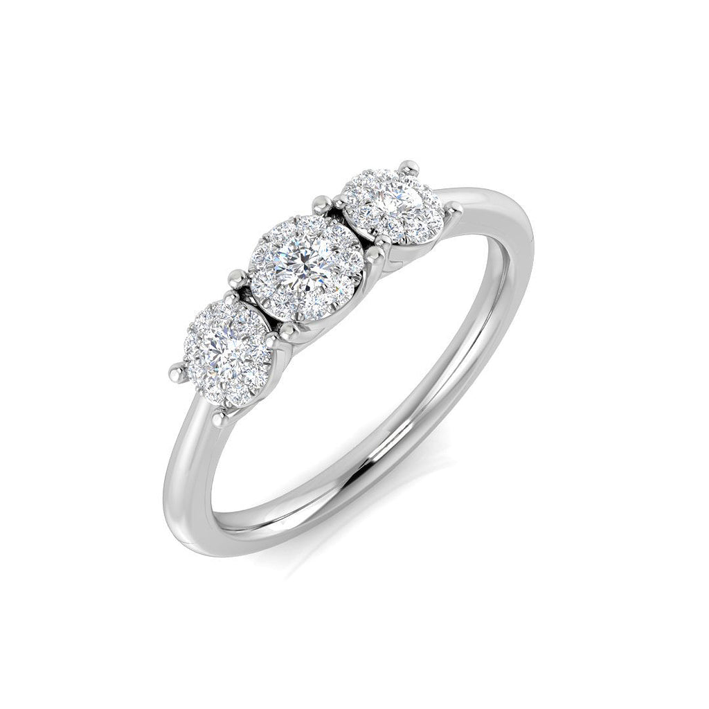SL9838 — Ring - 14 KT White Gold
