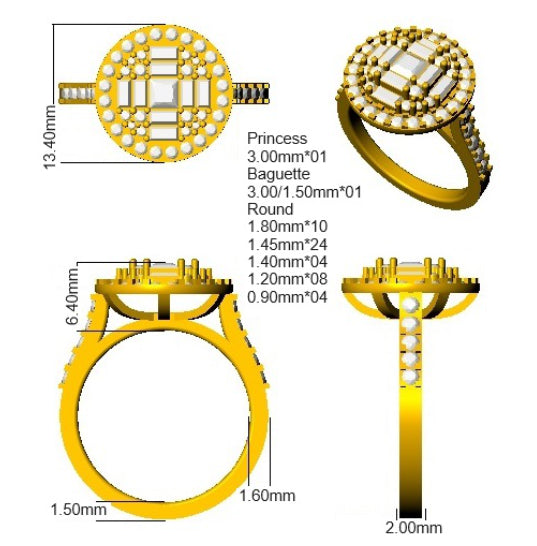 SL9855 — Ring - 9k Yellow Gold detail