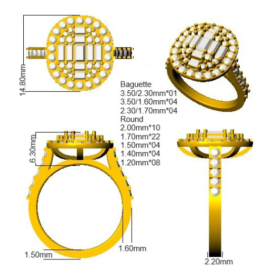 SL9856 — Ring - 9k Yellow Gold detail