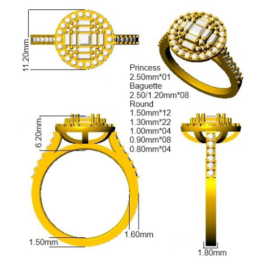 SL9861 — Ring - 9k Yellow Gold detail