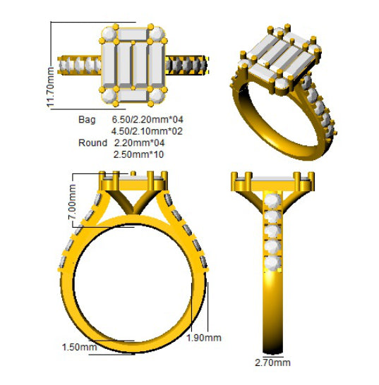 SL9884 — Ring - 9k Yellow Gold detail