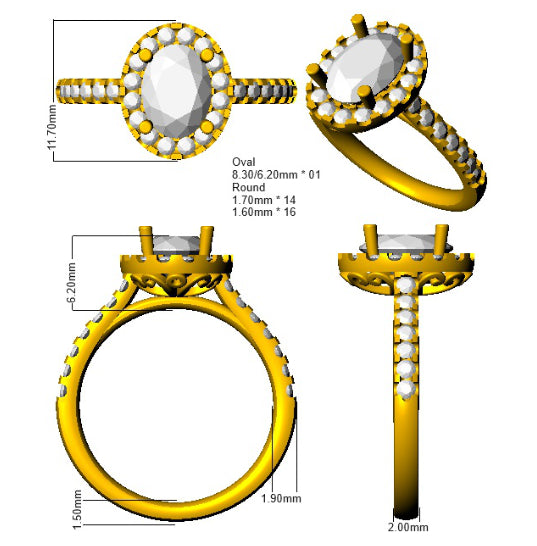 SL9895 — Ring - 9k Yellow Gold detail