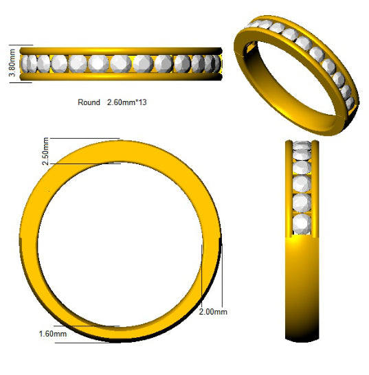 SL9905 — Ring - Platinum Plat detail