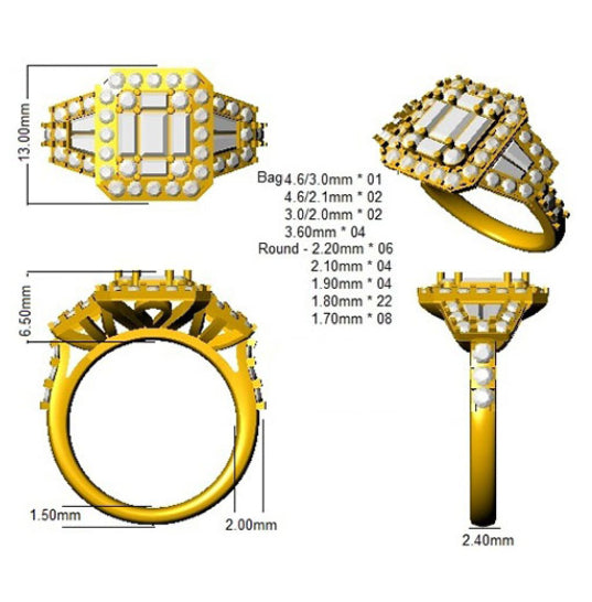 SL9962 — Ring - 9k Yellow Gold detail