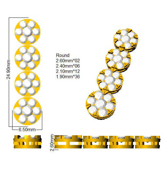 SN1093E — Earrings - 9k Yellow Gold detail