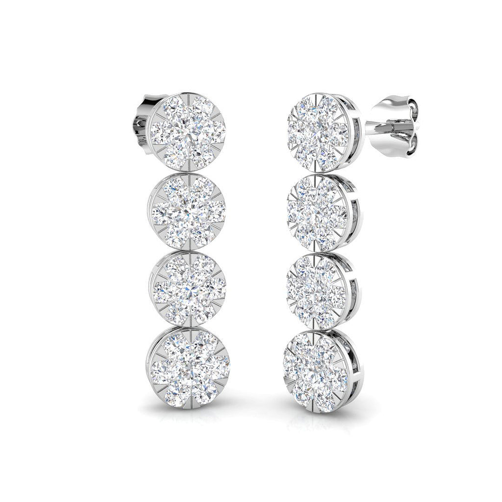 SN1093E — Earrings - 9k White Gold