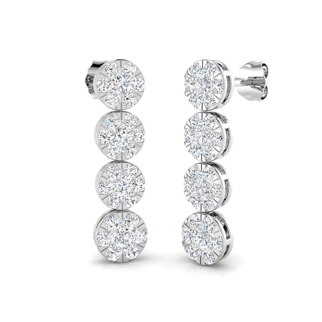 SN1093E — Earrings - 9k White Gold