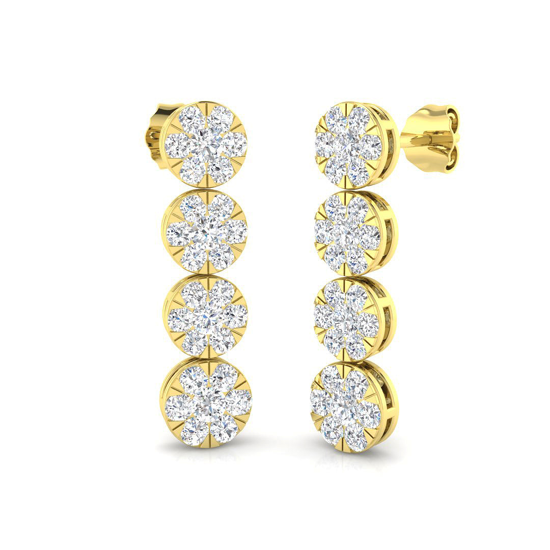 SN1093E — Earrings - 9k Yellow Gold