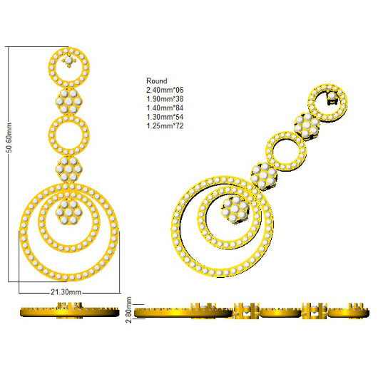 SN1138E — Earrings - 9k Yellow Gold detail