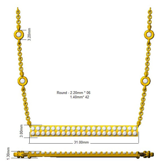 SN1361 — Necklace - 9k Yellow Gold detail