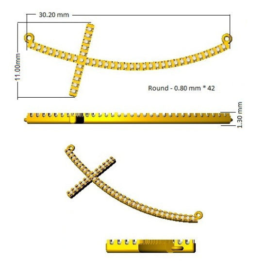 SN1381 — Necklace - 9k Yellow Gold detail