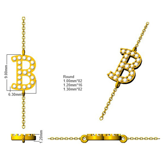 SN1501-B — Necklace - 9k Yellow Gold detail