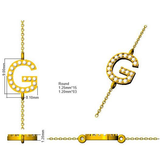 SN1501-G — Necklace - 9k Yellow Gold detail
