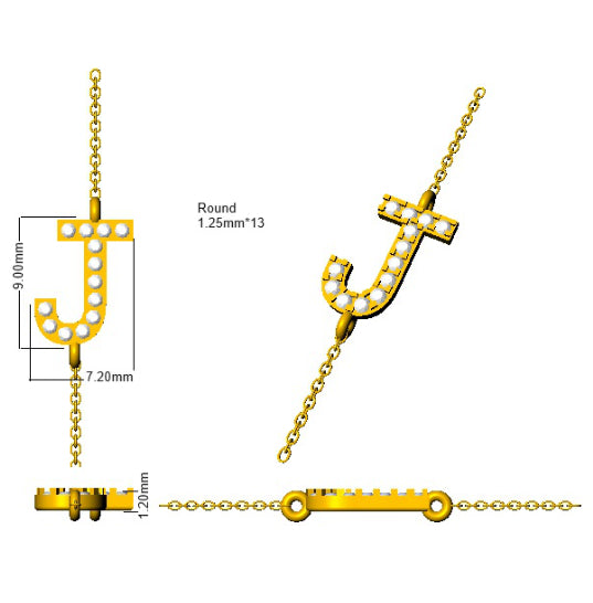 SN1501-J — Necklace - 9k Yellow Gold detail