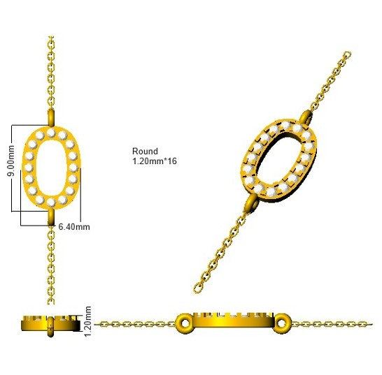 SN1501-O — Necklace - 9k Yellow Gold detail