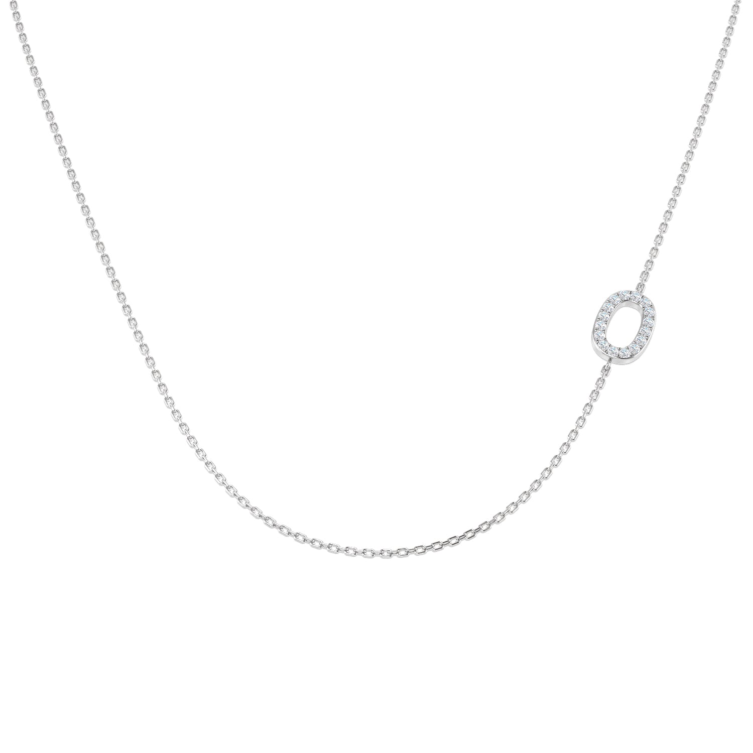 SN1501-O — Necklace - 9k White Gold