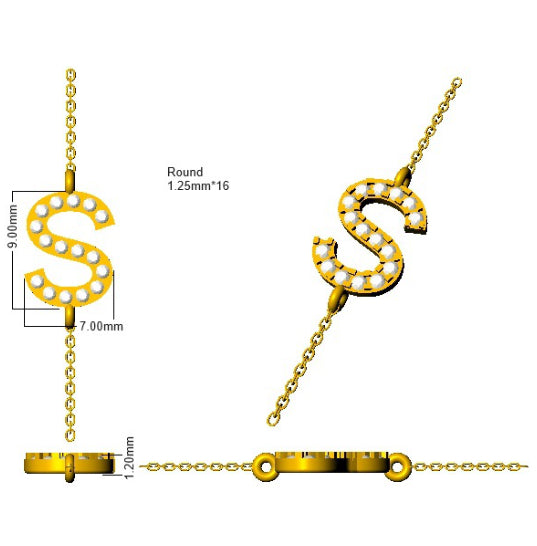 SN1501-S — Necklace - 9k Yellow Gold detail