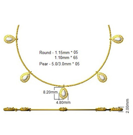 SN1578 — Necklace - 9k Yellow Gold detail