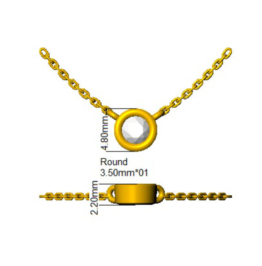 SN1621 — Necklace - 9k Yellow Gold detail