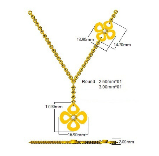 SN1627 — Necklace - 9k Yellow Gold detail