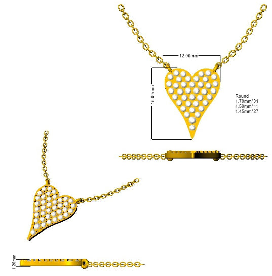 SN1646 — Necklace - 9k Yellow Gold detail