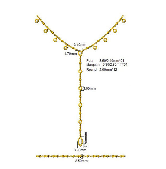 SN1658 — Necklace - 9k Yellow Gold detail