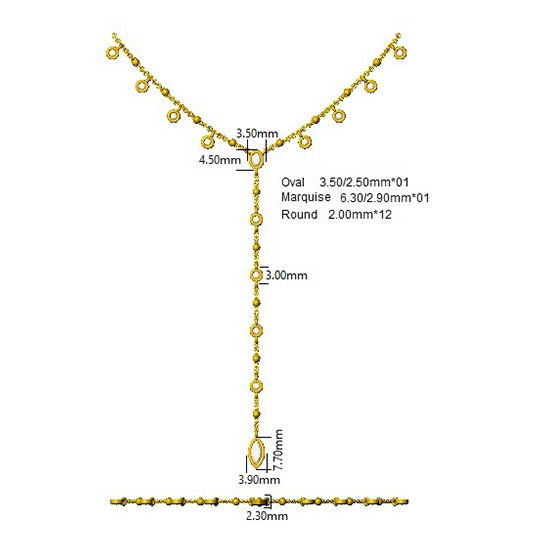 SSN1660 — Necklace - 9k Yellow Gold detail