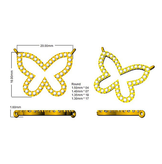 SN1664 — Necklace - 9k Yellow Gold detail