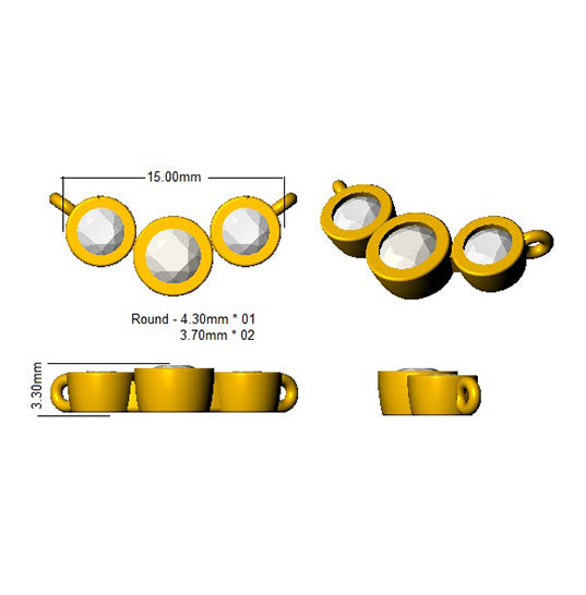 SN1666 — Necklace - 9k Yellow Gold detail