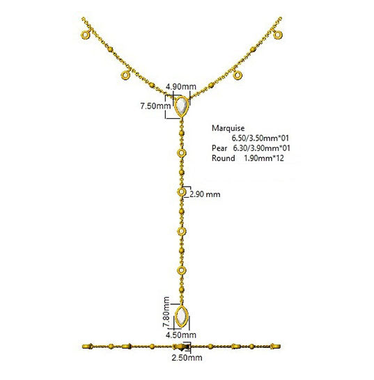 SN1677 — Necklace - 9k Yellow Gold detail