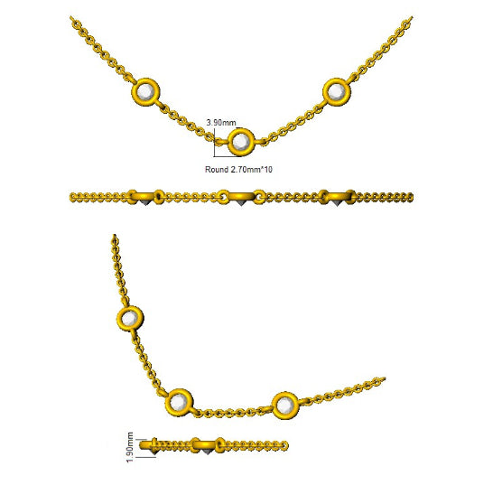 SN1686 — Necklace - 9k Yellow Gold detail