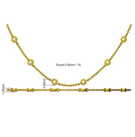 SN1687 — Necklace - 9k Yellow Gold detail