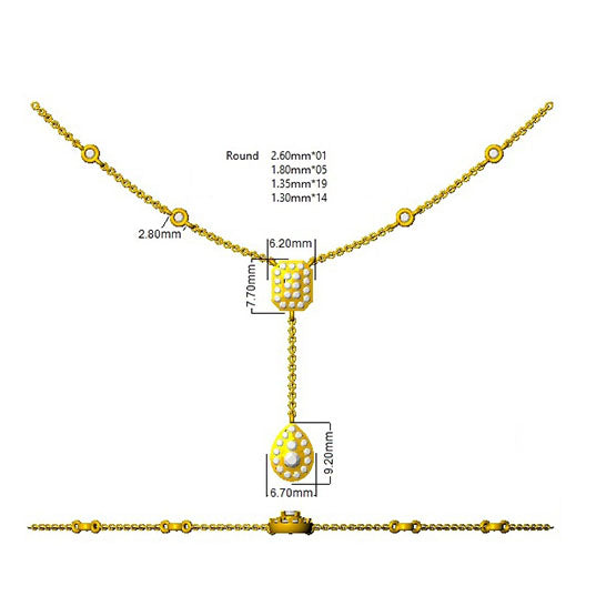 SN1726 — Necklace - 9k Yellow Gold detail