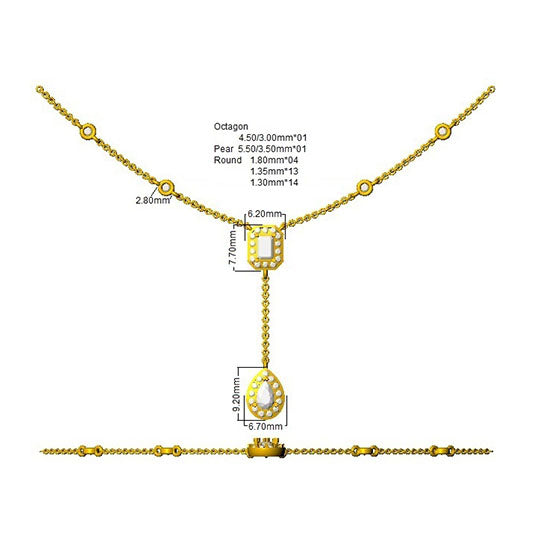 SN1727 — Necklace - 9k Yellow Gold detail
