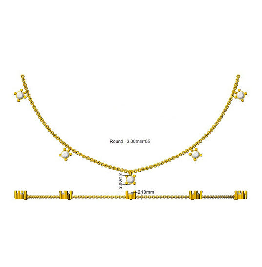 SN1738 — Necklace - 9k Yellow Gold detail