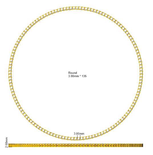 SN1759 — Necklace - 9k Yellow Gold detail
