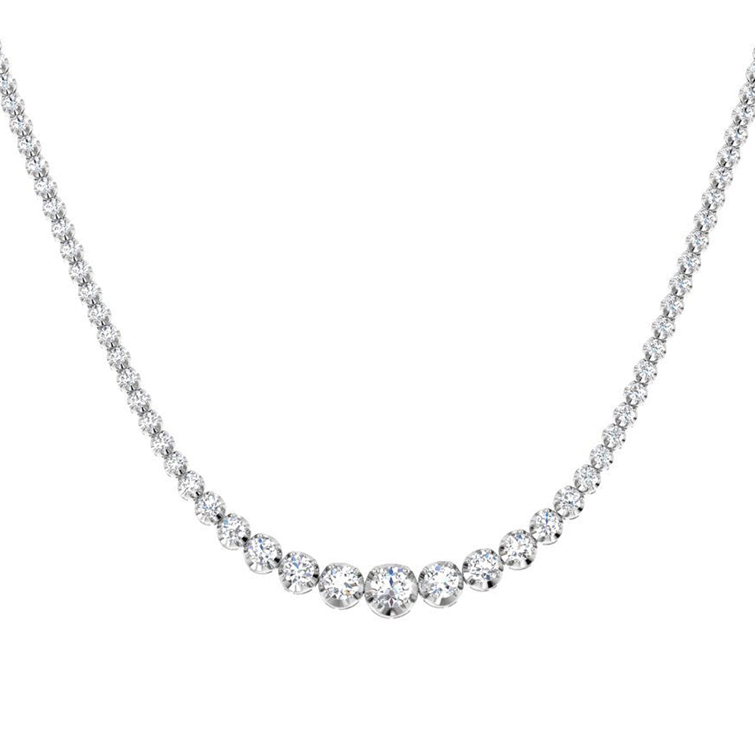 SN1786-3CT — Necklace - 9k White Gold