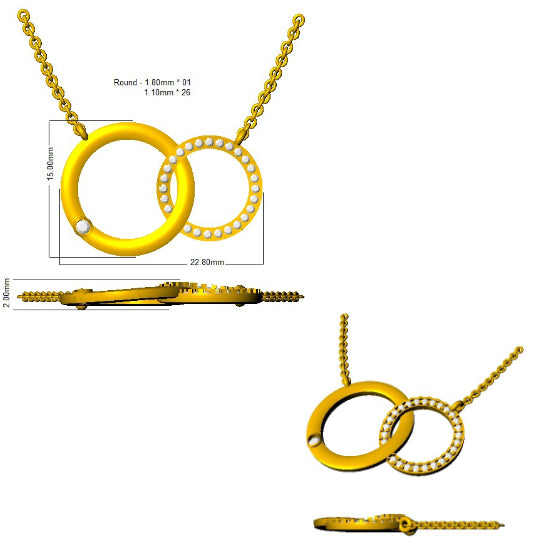 SN1791 — Necklace - 9k Yellow Gold detail