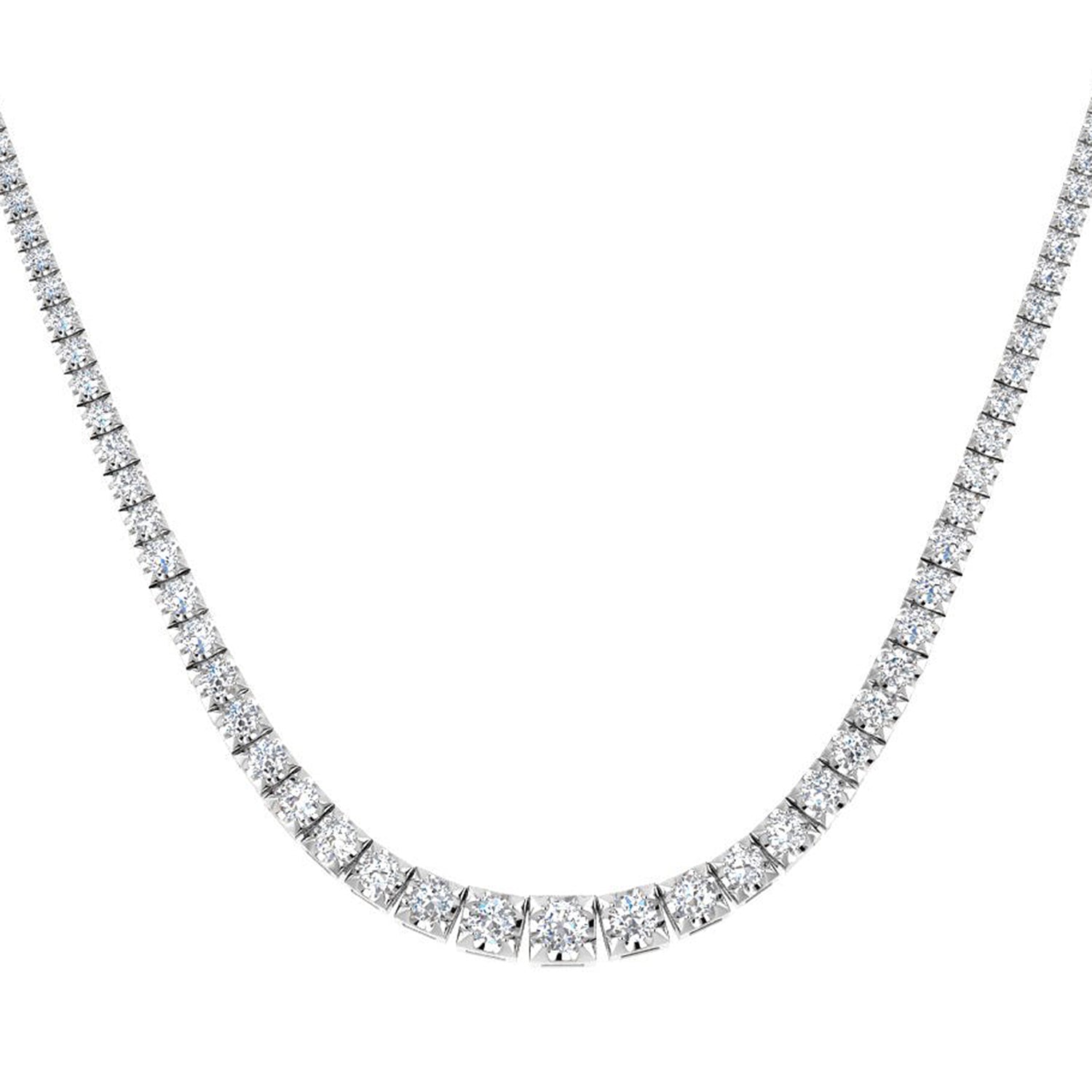 SN1796-5CT — Necklace - 9k White Gold