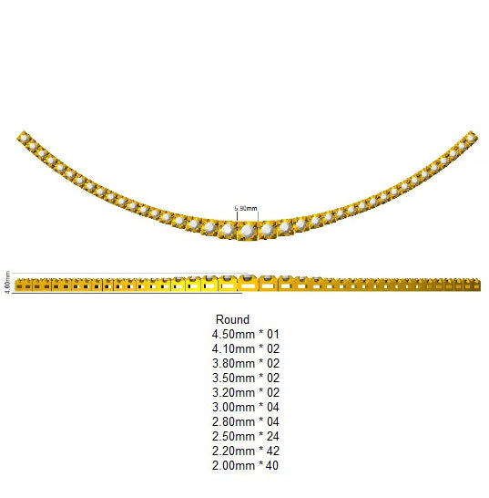 SN1797 — Necklace - 9k Yellow Gold detail