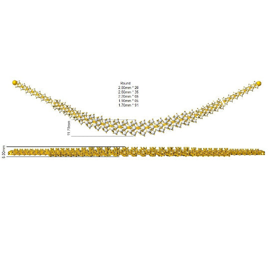 SN1816 — Necklace - 9k Yellow Gold detail