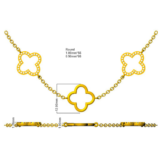 SN1817 — Necklace - 9k Yellow Gold detail