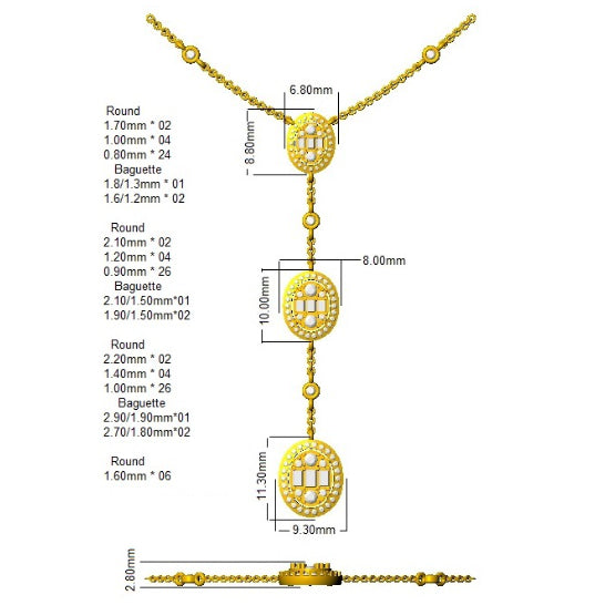 SN1825 — Necklace - 9k Yellow Gold detail