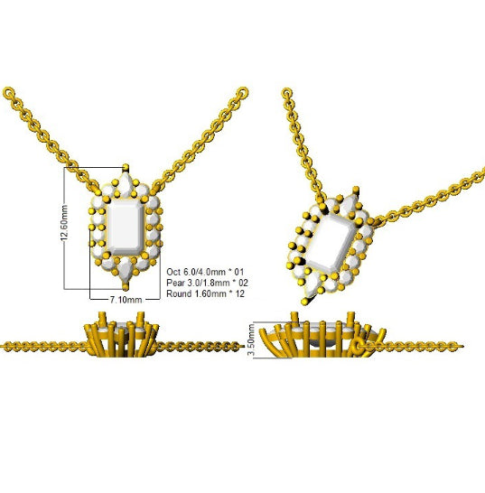 SN1829 — Necklace - 9k Yellow Gold detail