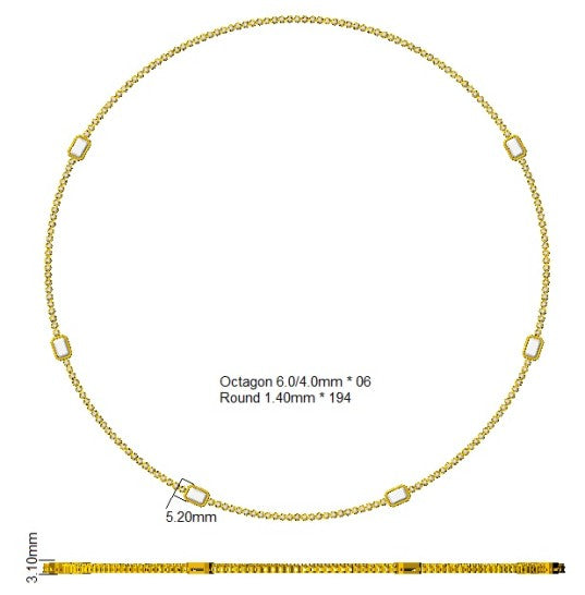 SN1832 — Necklace - 9k Yellow Gold detail