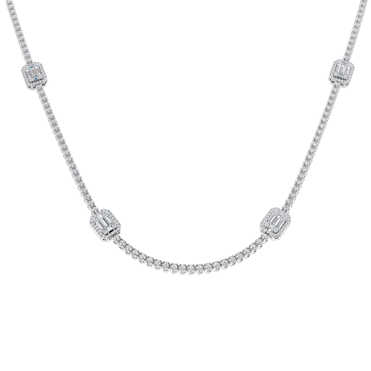 SN1833 — Necklace - 9k White Gold